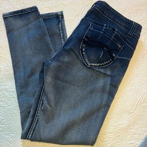 Hot Kiss Dark Blue Straight Leg Jeans